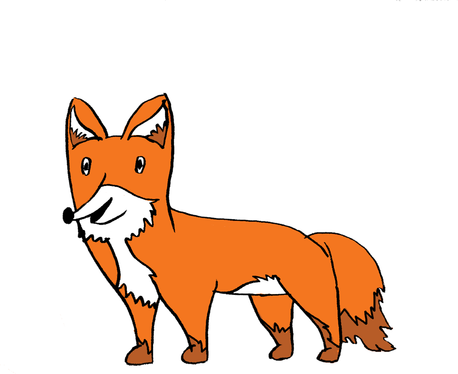 Felix der Fuchs, das Ludico-Maskottchen für Deutsch